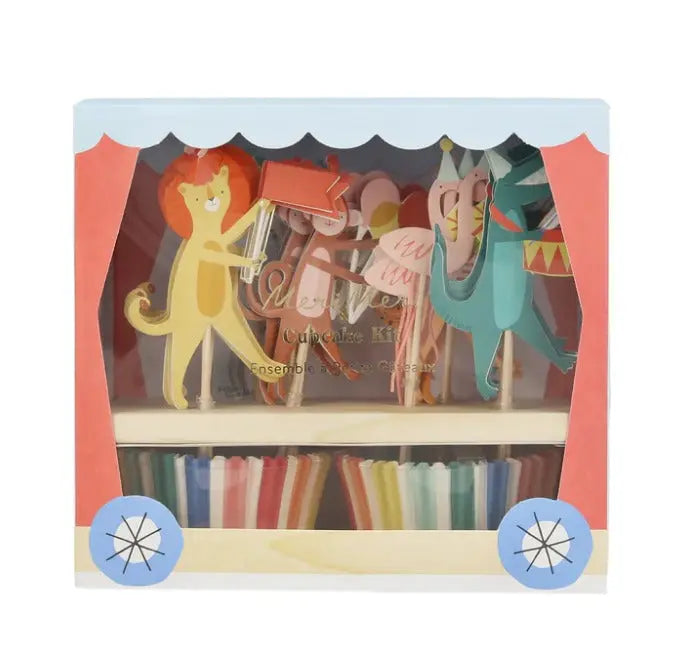 Animal parade cupcake kit (24) Meri Meri