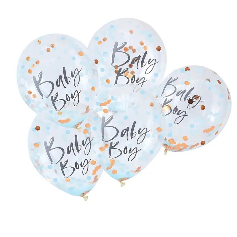 BLUE BABY BOY BABY SHOWER CONFETTI BALLOONS Ginger Ray
