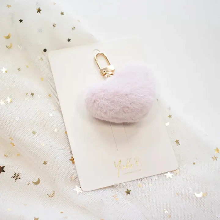 Bag jewelry - Pink pompoms Yuko. B