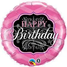 Balloon Happy Birthday Pink qualatex