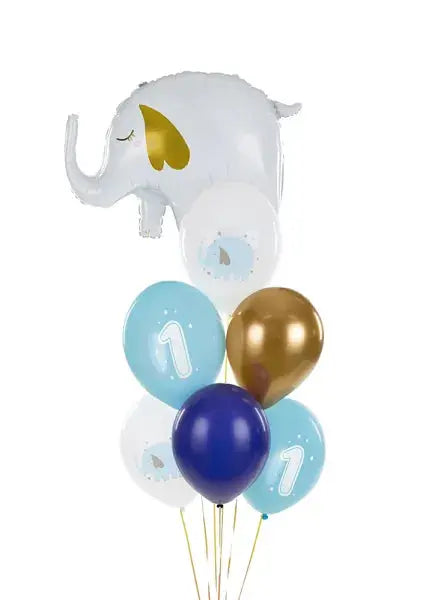 Balloons 30cm, one year, pastel light blue Partydeco
