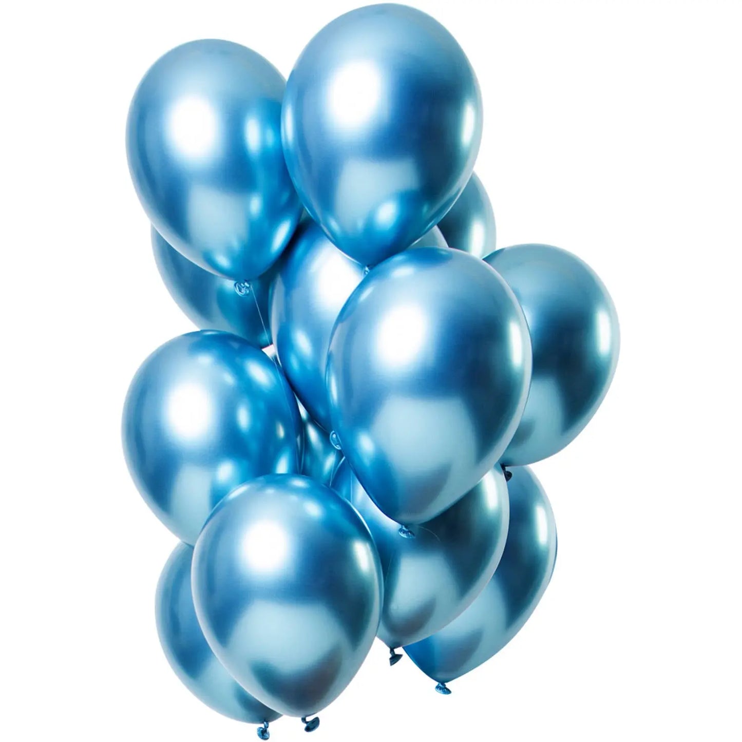 Balloons Mirror Effect Blue 33cm - 12 pieces Folat