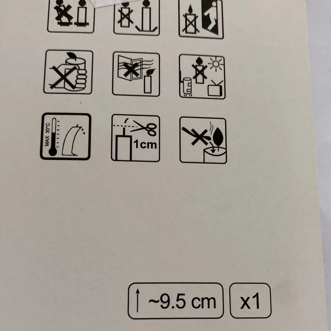 Birthday candle Number 1, light blue, 9.5cm Unique