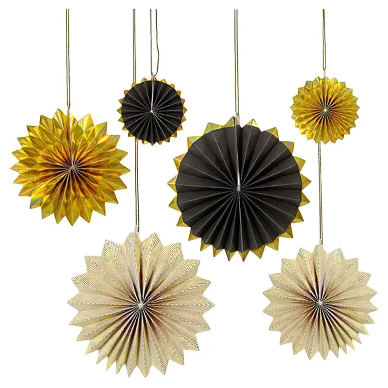 Black And Gold Pinwheel Decorations Meri Meri