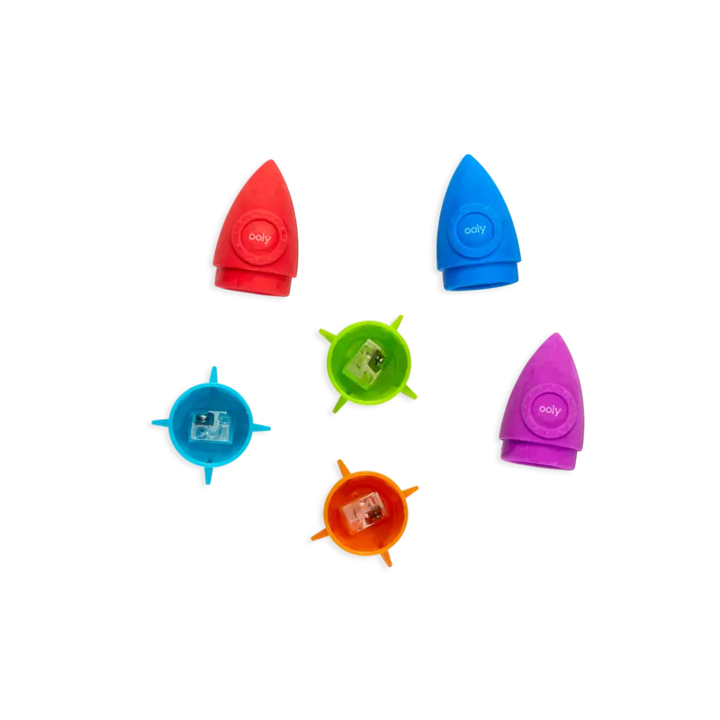 Blue blast off eraser sharpener blue OOLY