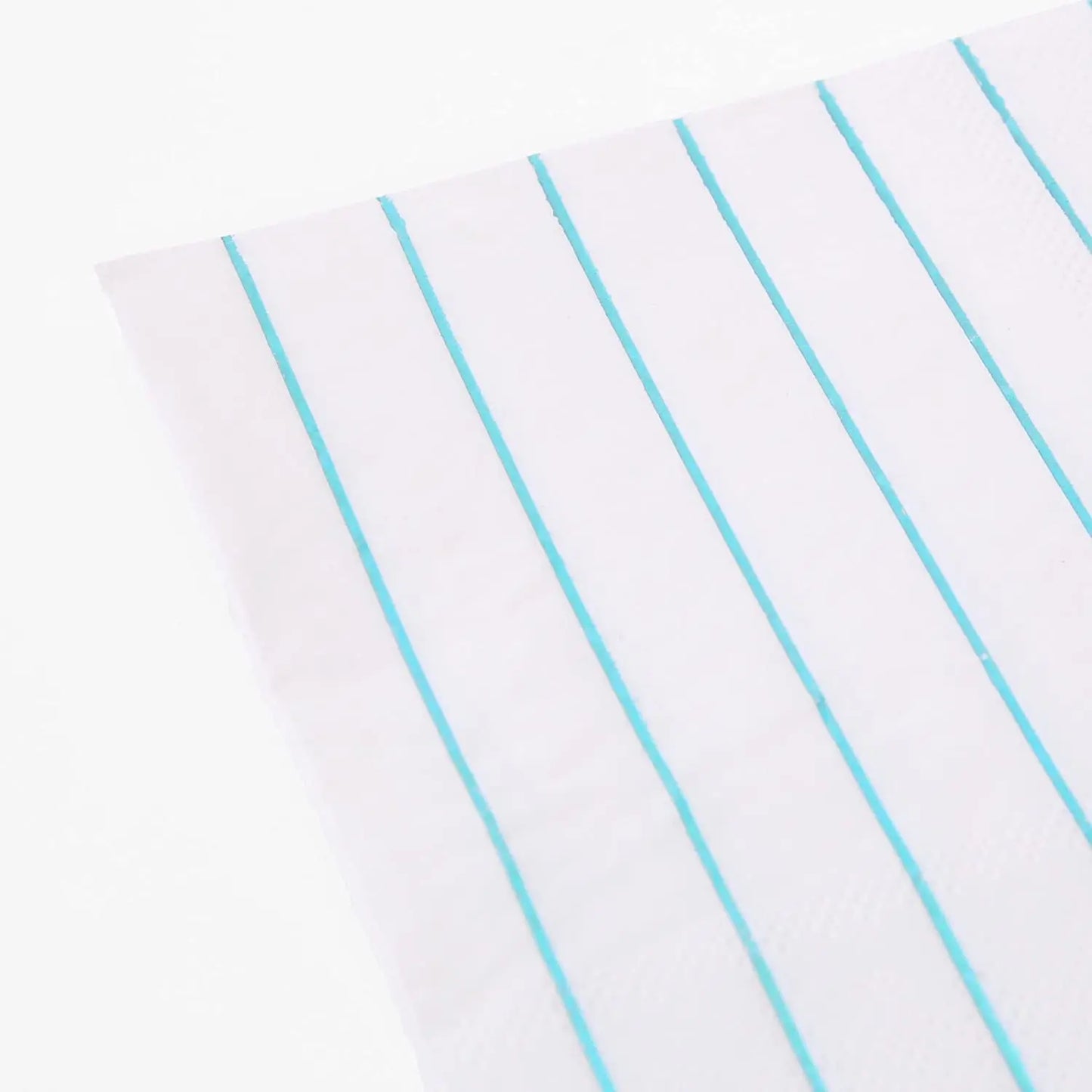 Blue holographic stripe large napkins Meri Meri