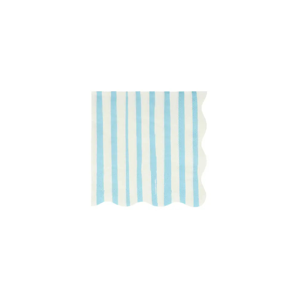 Blue stripe napkins S Meri Meri