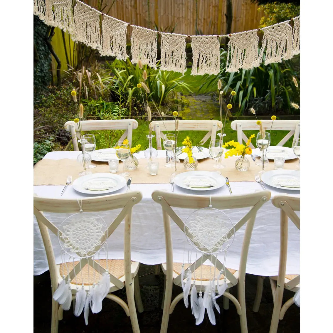 Boho Cream Macrame Garland Talking Tables