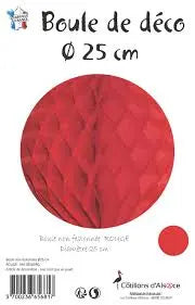 Boule Festonnée -Rouge Ginger Ray