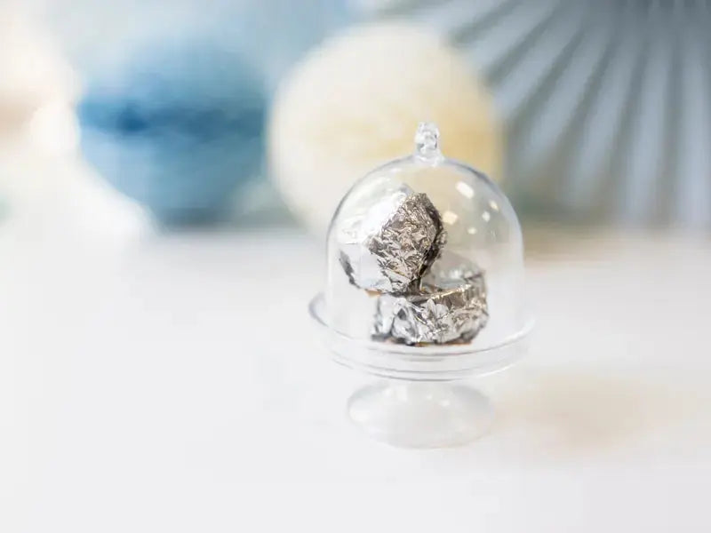 Boxes cake stand, colourless Partydeco