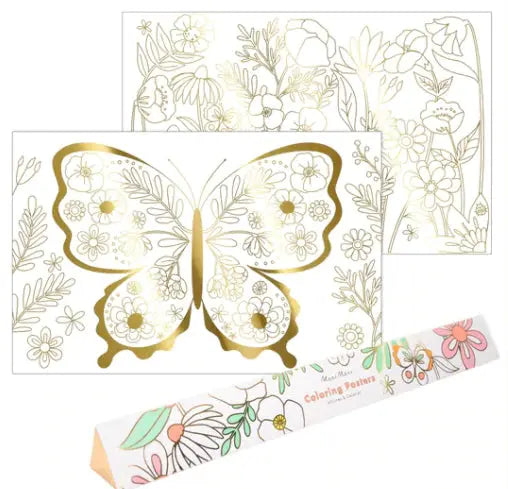 Butterfly Colouring Posters Meri Meri