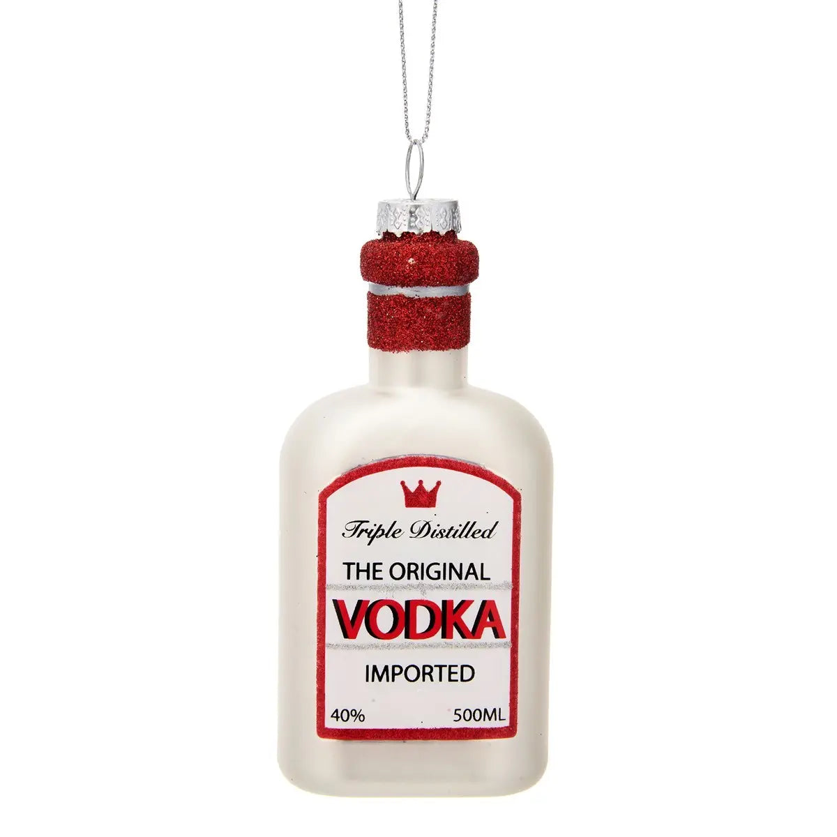 Christmas Cheer Vodka Shaped Bauble - SASS & BELLE SASS AND BELLE