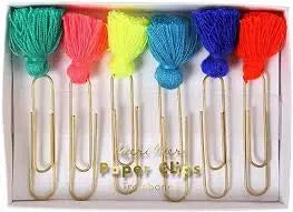 Colorful tassel paper clips Meri Meri