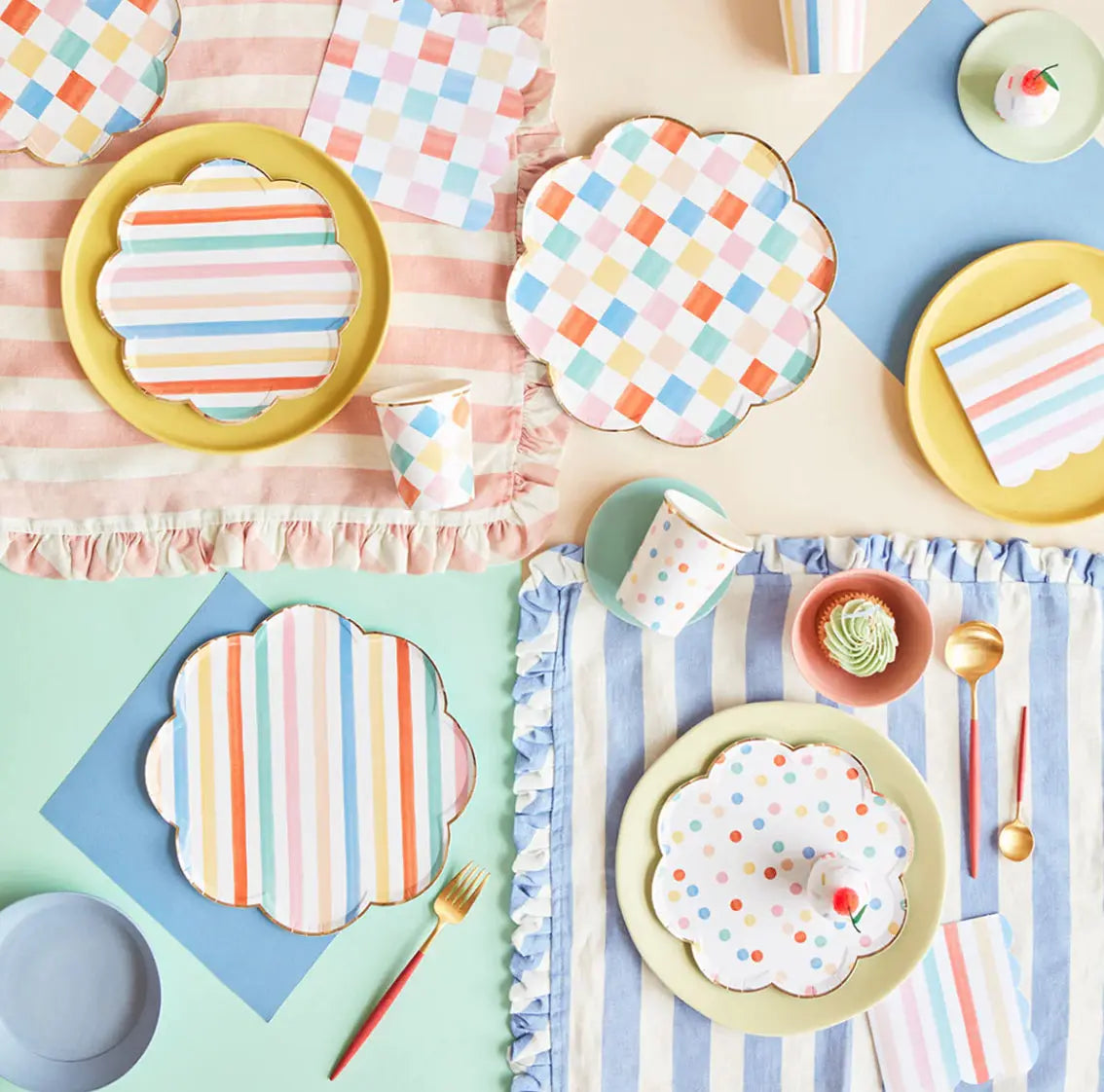 Colourful Pattern Small Napkins (x 16) Meri Meri