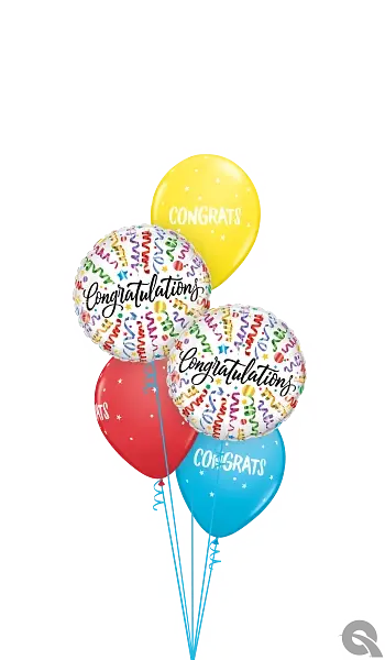 Congratulations Streamers Foil Balloon qualatex