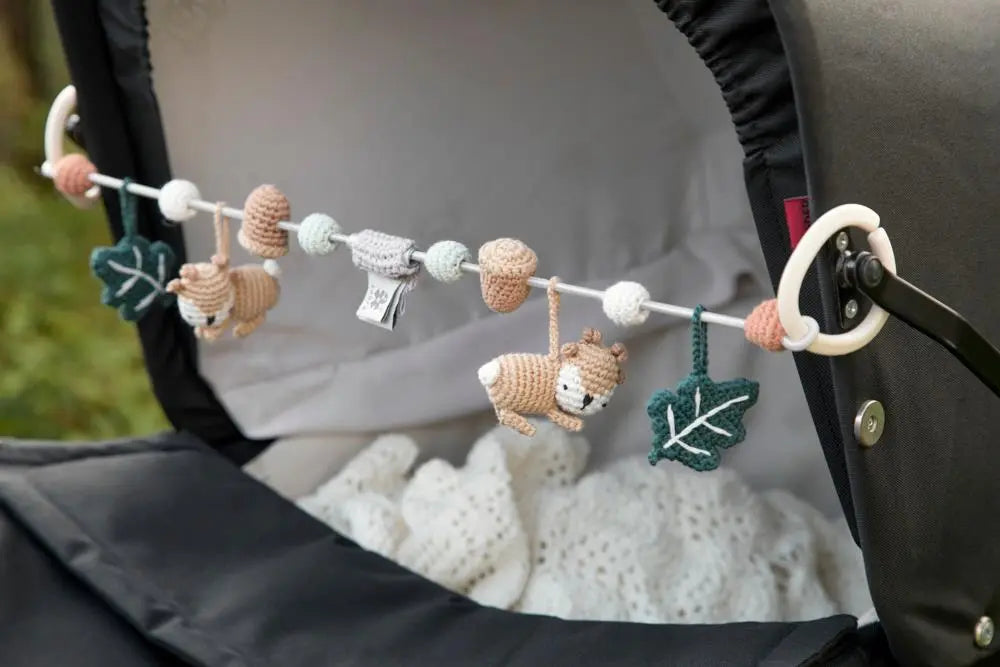 Crochet pram chain, Sika the deer Sebra
