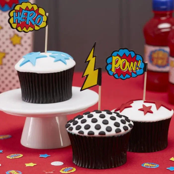 Cupcake Picks - Comic Superhero Ginger Ray
