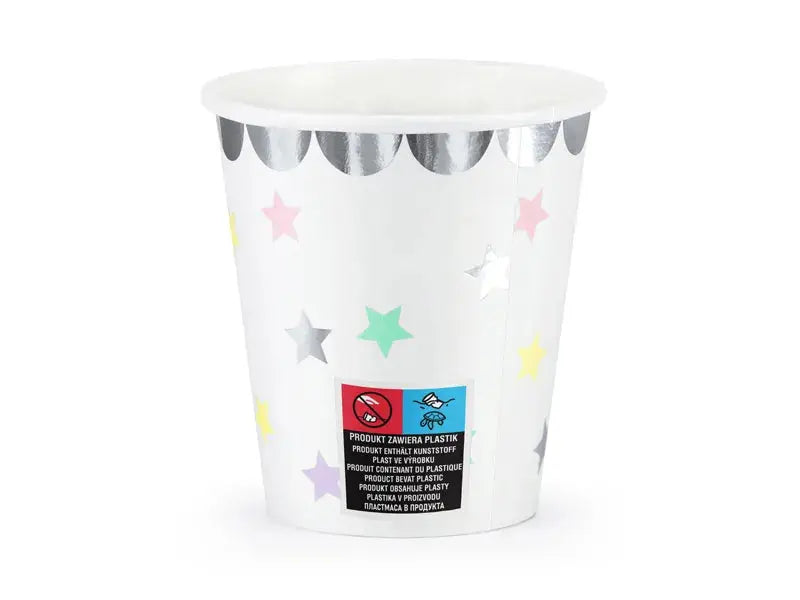 Cups unicorn stars - 6 cups - Party deco Partydeco