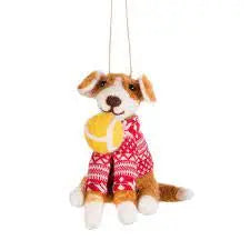Dog with ball Felt Decoration - SASS & BELLE SASS AND BELLE