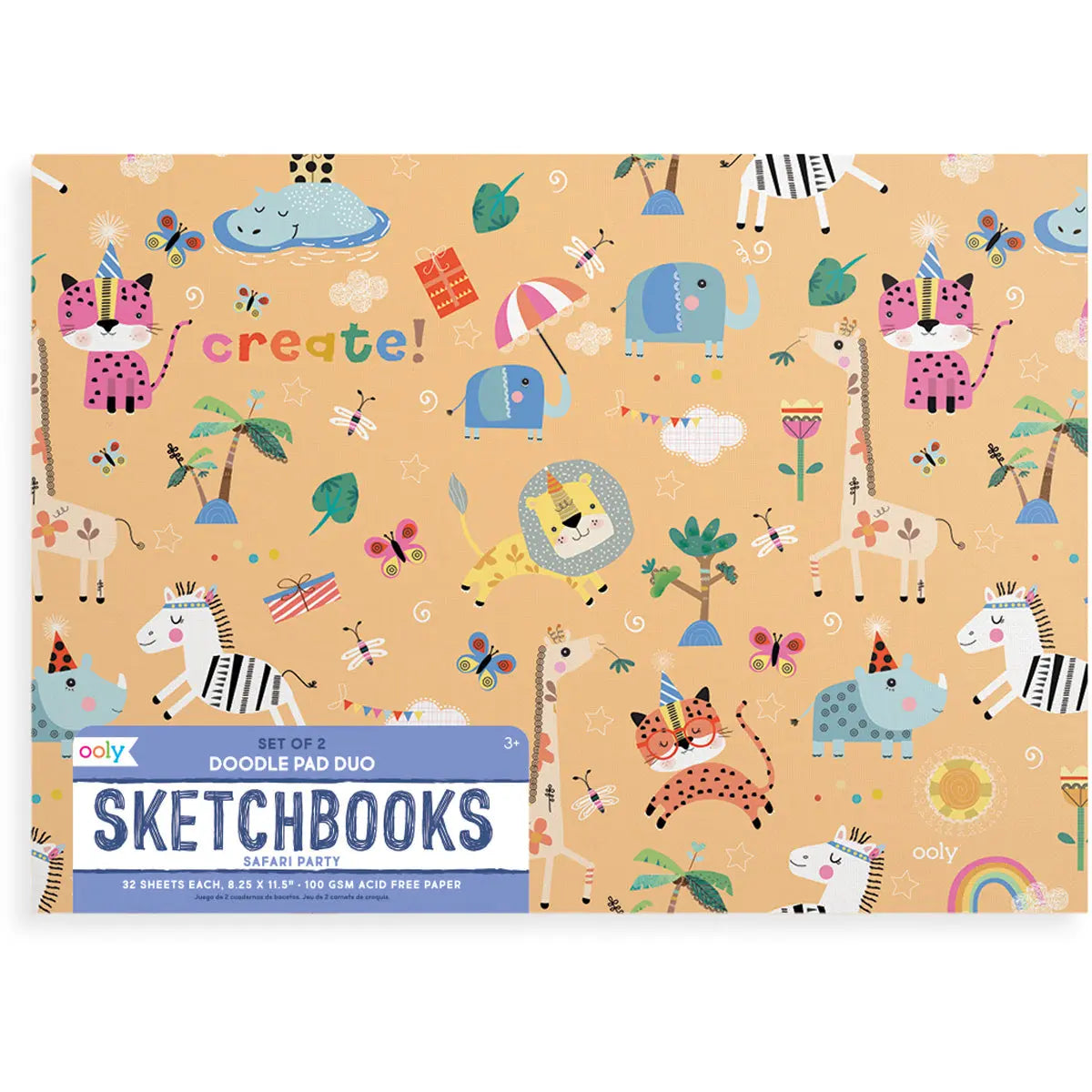 Doodle Pad Duo Sketchbooks – Safari Party OOLY