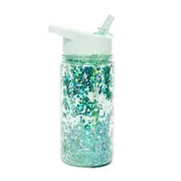 Drinking bottle glitter green lily Petit Monkey
