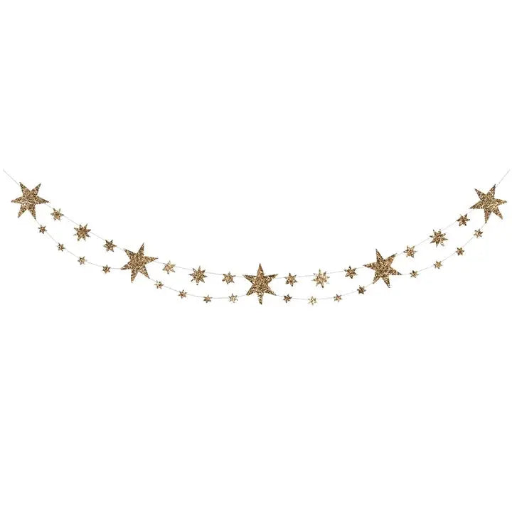 Eco Glitter Stars Garland Meri Meri