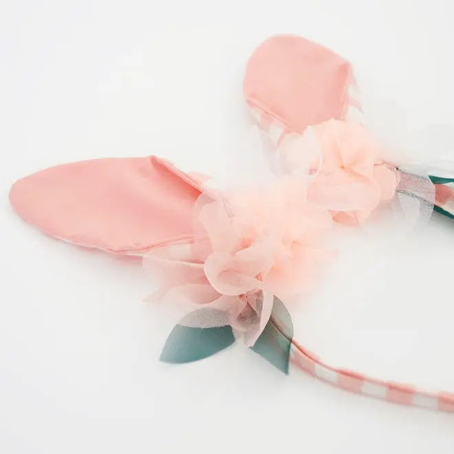 Embellished Gingham Bunny Headband Meri Meri