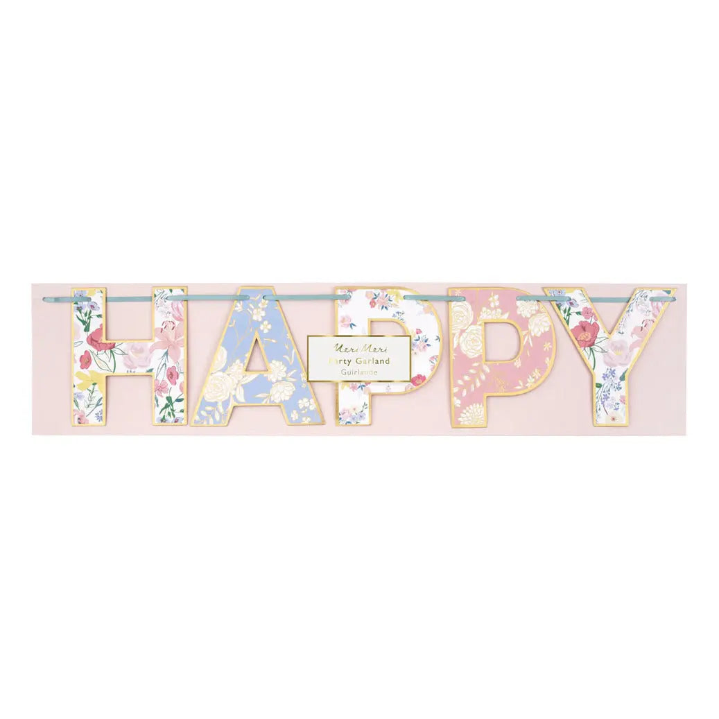 English Garden Birthday Garland Meri Meri