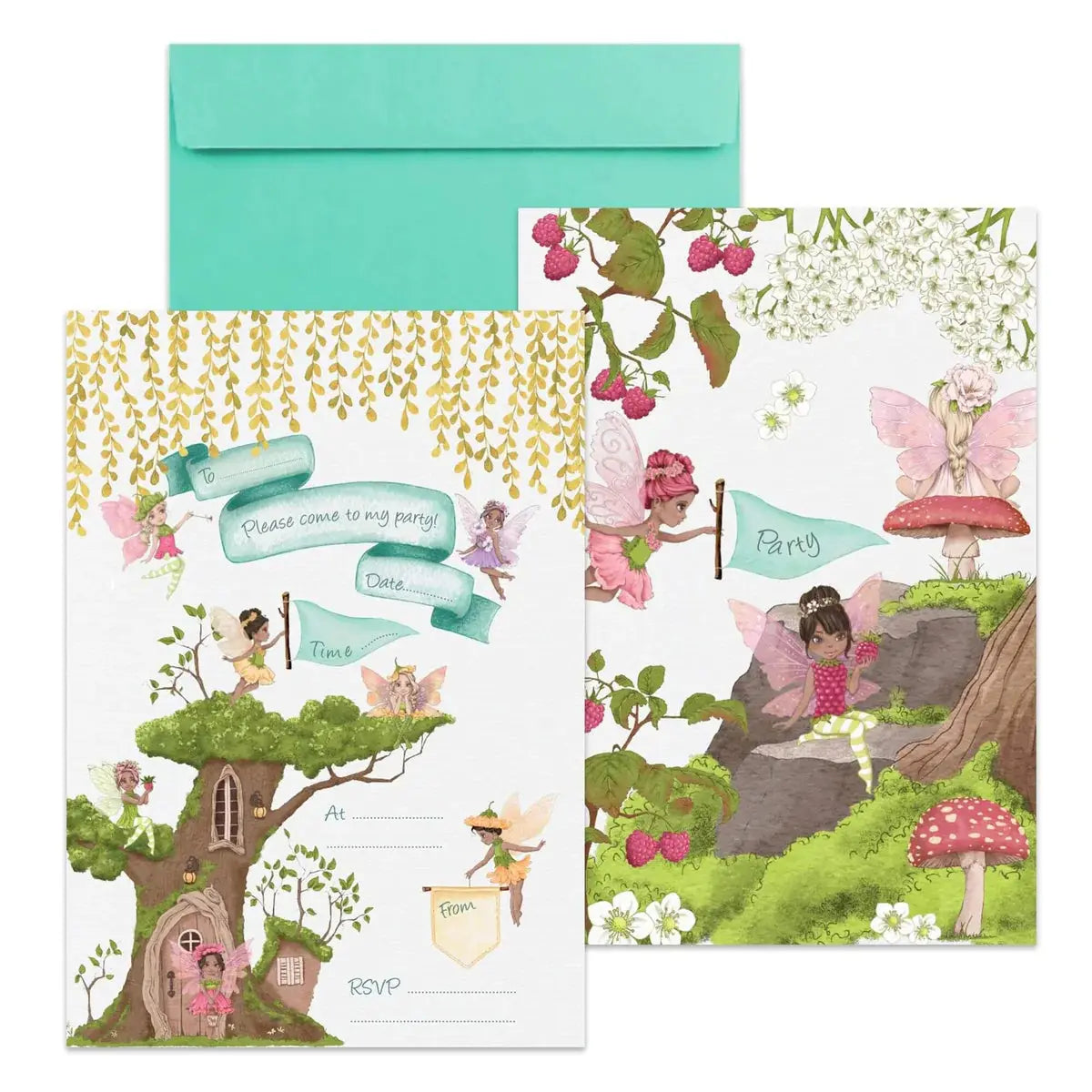 FAIRY BIRTHDAY PARTY INVITATIONS MustardandGray