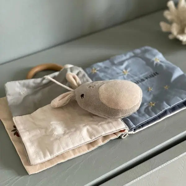 Fabric book bunny - multi Konges Slojd