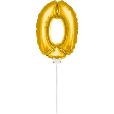 Figure Balloon XS Gold Number 0 - 36 cm Folat