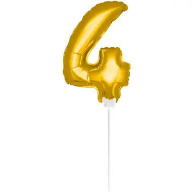 Figure Balloon XS Gold Number 4 - 36 cm Folat