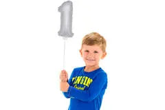 Figure Balloon XS Silver Number 1 - 36cm Folat