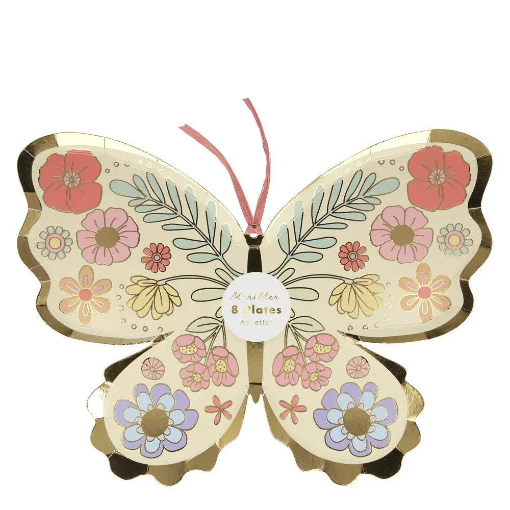 Floral Butterfly Plates Meri Meri