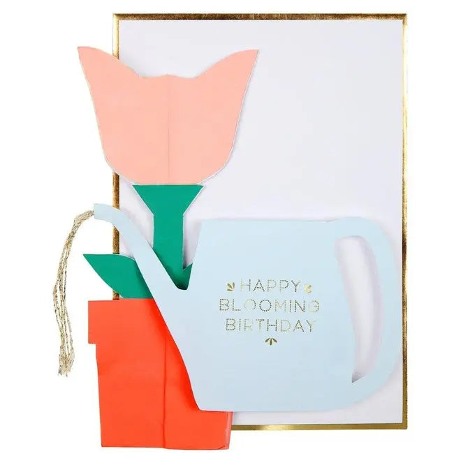 Flower & Water Jug Honeycomb Greeting Card Meri Meri