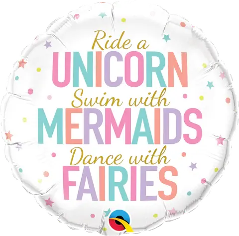 Foil Balloon Unicorn/Mermaids/Fairies thepartyville
