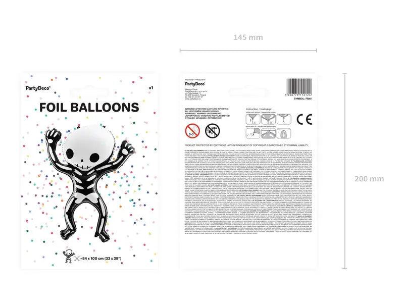 Foil balloon Skeleton Meri Meri