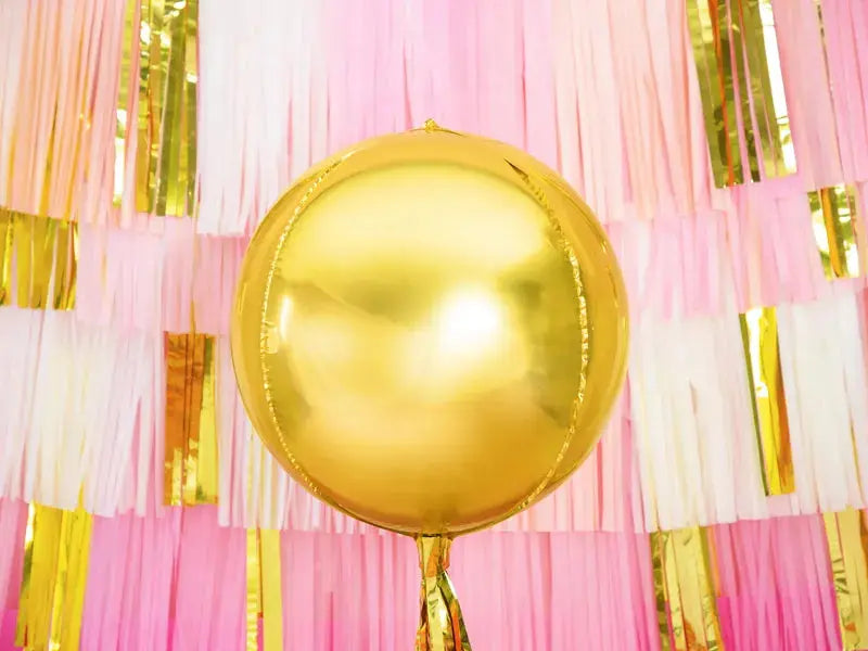 Foil balloon ball, gold Partydeco