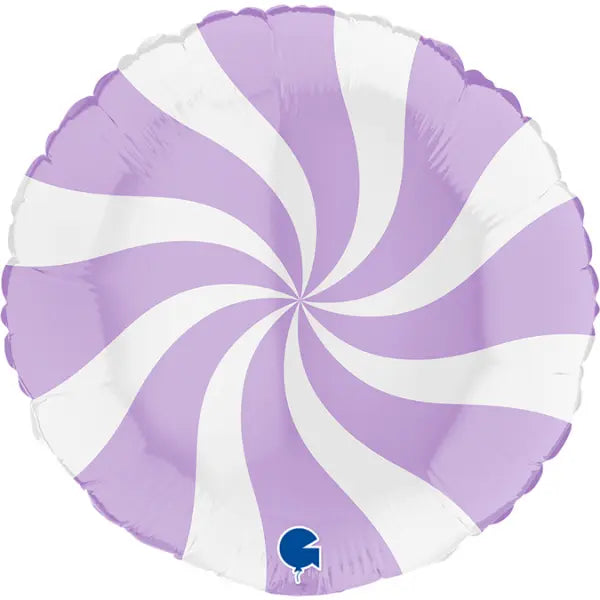 G018M01WhGr Round Swirly PURPLE thepartyville