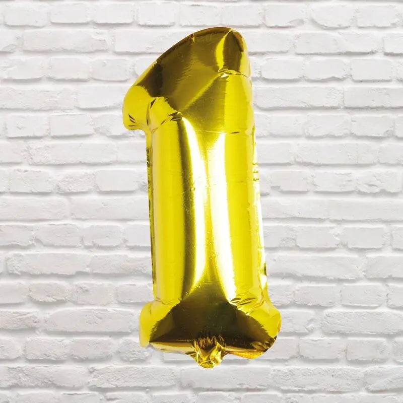 GOLD FOIL NUMBER 1 BALLOON - PICK AND MIX Ginger Ray