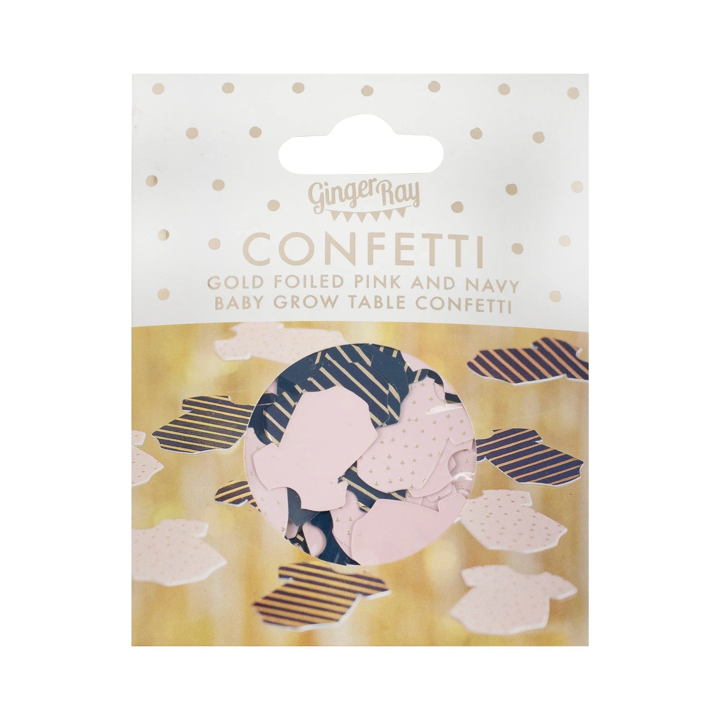 (GR-119) Pink & Navy Baby Grow Gender Reveal Party Table Confetti Ginger Ray