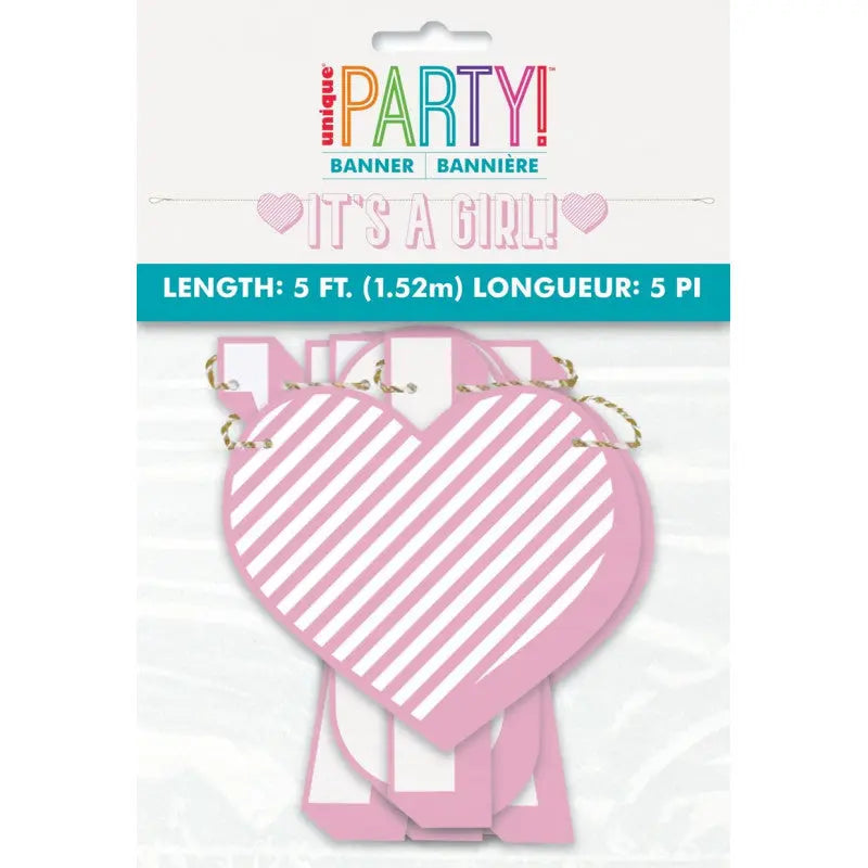 Garland It's a Girl 213 cm cotillons Alsace