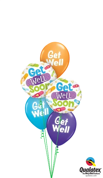 Get Well Soon Bandages Foil Balloon qualatex