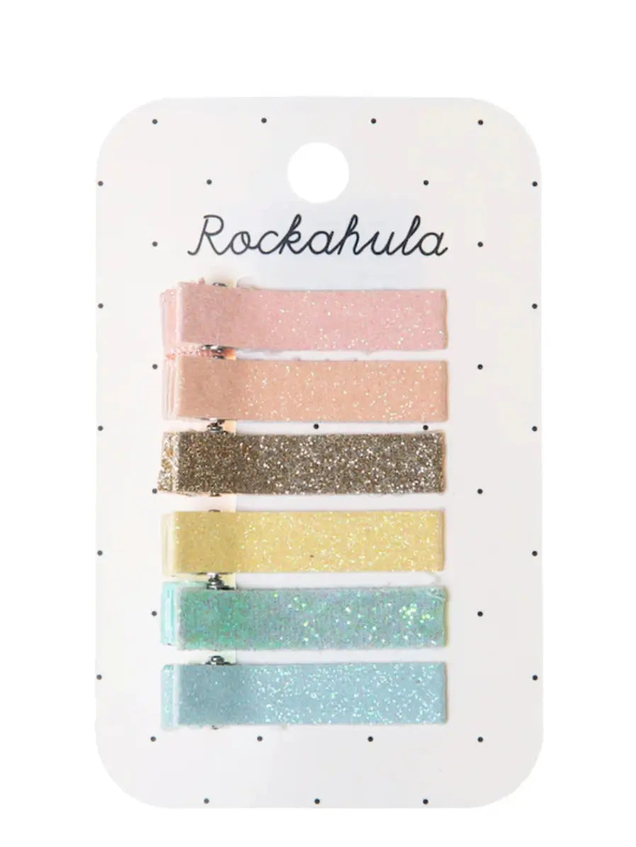 Glitter Rainbow Bar Clips Rockahula