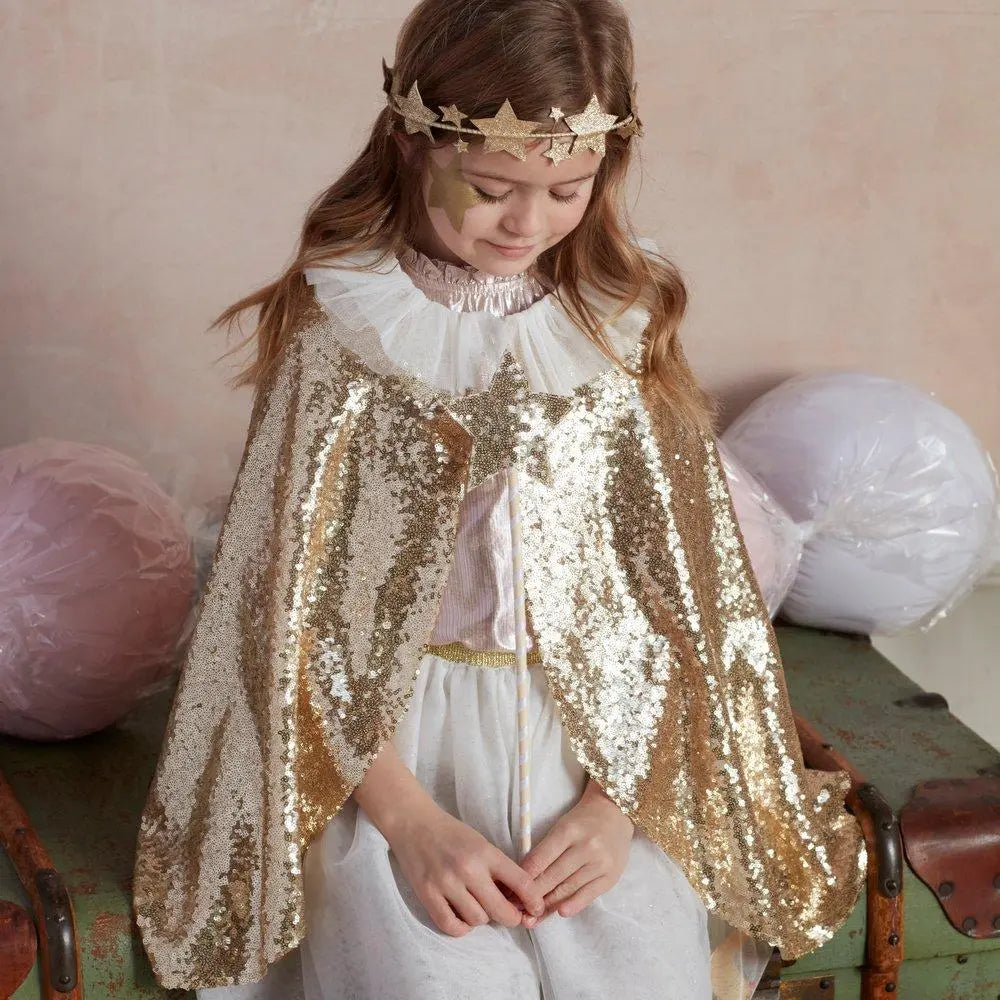 Gold Sparkle Cape Costume Meri Meri