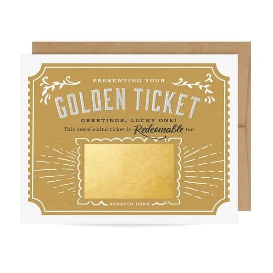 Golden Ticket Scratch-off Birthday Card Faire
