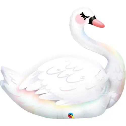 Graceful Swan Foil Mylar Party Balloon Foil