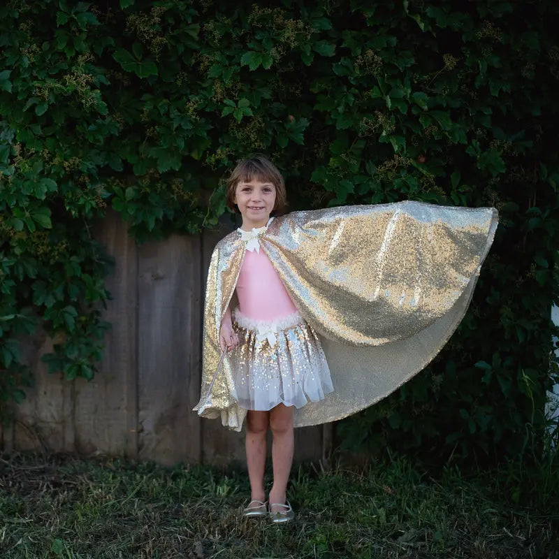 Gracious Gold Sequins Cape Great Pretenders
