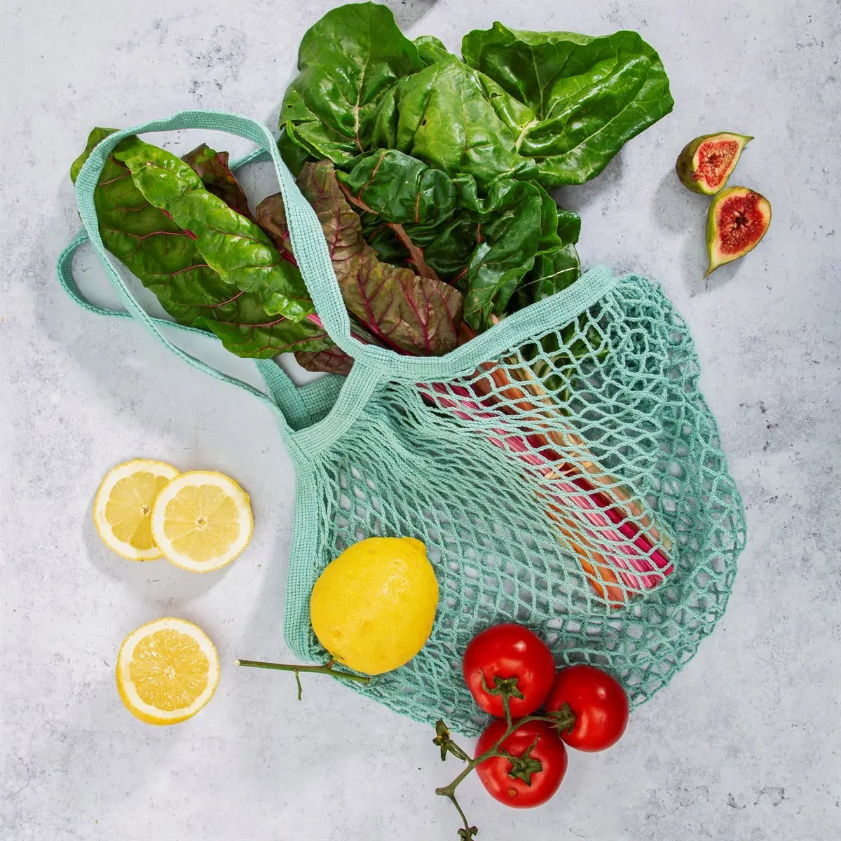 Green String Shopper Bag SASS AND BELLE