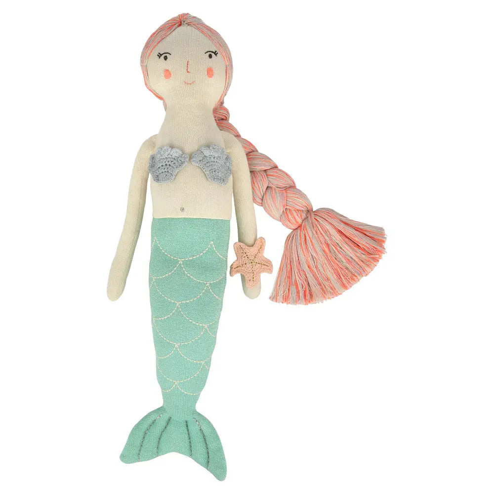 Green blue knitted mermaid Meri Meri